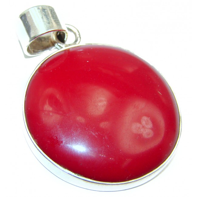 Authentic Coral .925 Sterling Silver handmade pendant