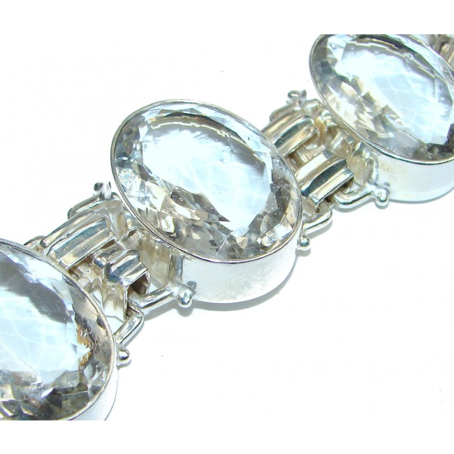 New Galaxy White Topaz .925 Sterling Silver handmade Bracelet