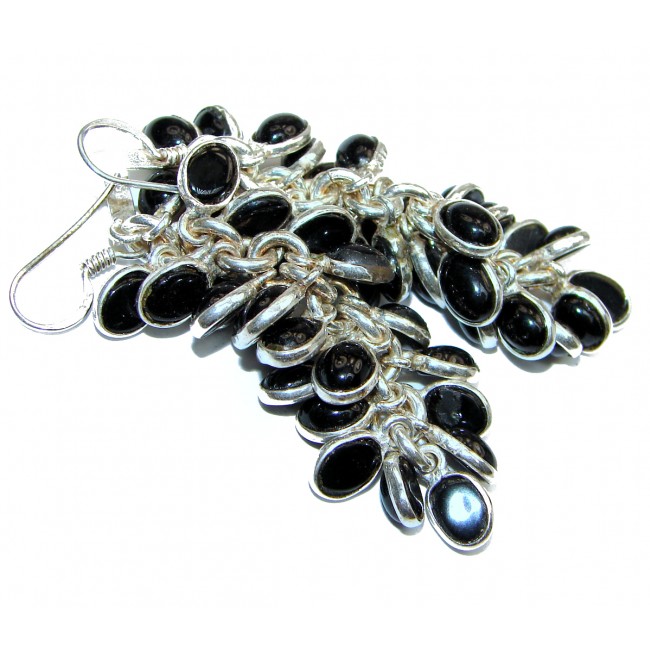 Simple The Best Black Onyx .925 Sterling Silver Cha- Cha earrings