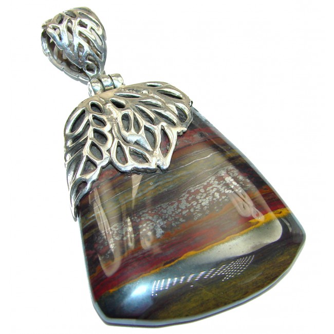 Incredible quality Silky Golden Tigers Eye .925 Sterling Silver handmade Pendant