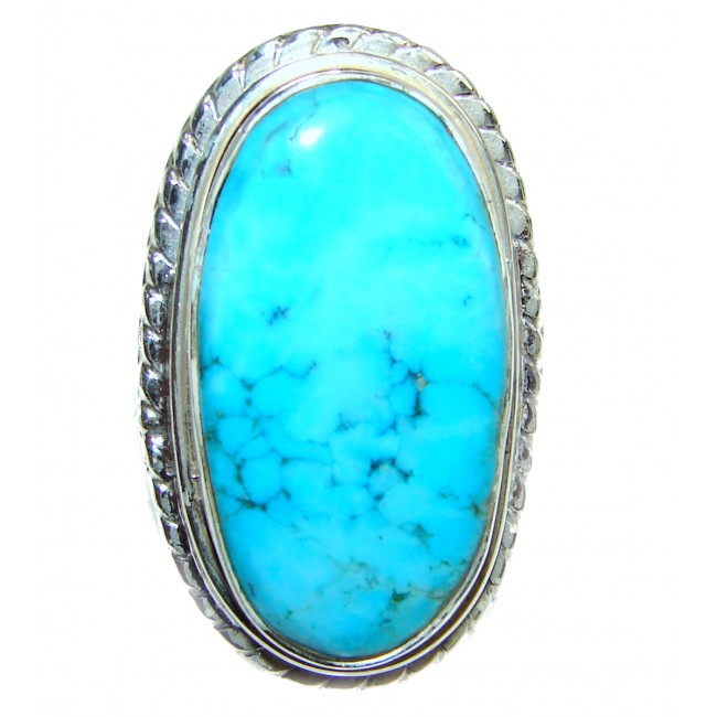 Great quality Blue Turquoise .925 Sterling Silver handcrafted Ring size 7 1/2
