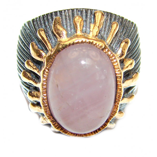 Rose Pink Opal .925 Sterling Silver brilliantly handcrafted ring s. 7