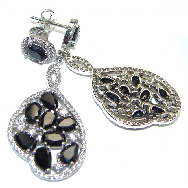 Huge Incredible Spinel .925 Sterling Silver handcrafted earrings