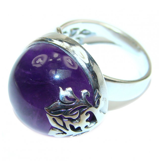 24ctw Purple Perfection Amethyst .925 Sterling Silver Ring size 7 adjustable