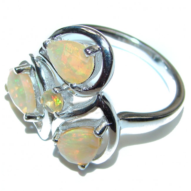 Open Sky authentic Ethiopian Opal .925 Sterling Silver handcrafted ring size 8