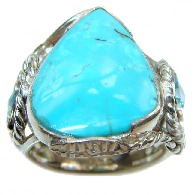 Turquoise .925 Sterling Silver ring; s. 7