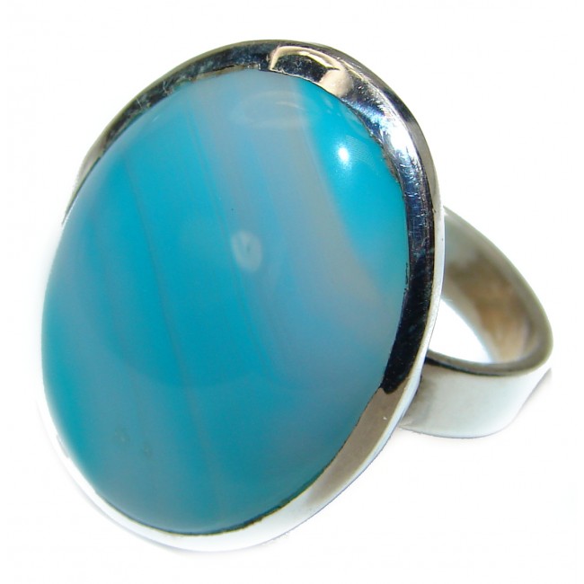 Botswana Agate .925 Sterling Silver Ring size 8