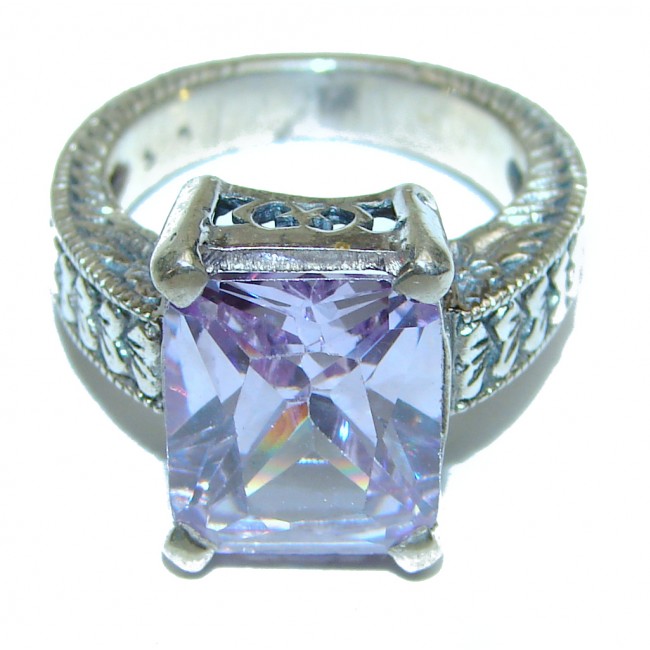 55ctw Purple Perfection Quartz .925 Sterling Silver Ring size 6