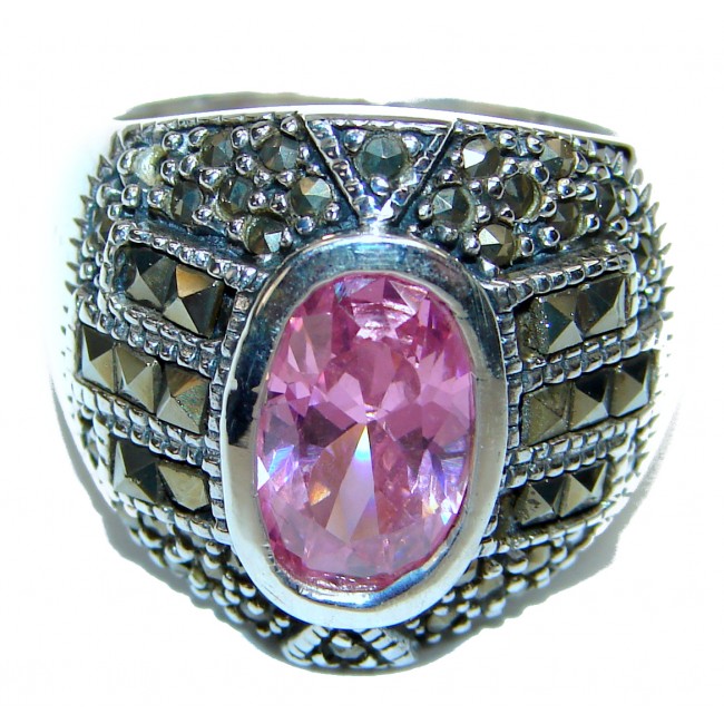 Norwegian Pink Fiord .925 Sterling Silver Ring s. 8