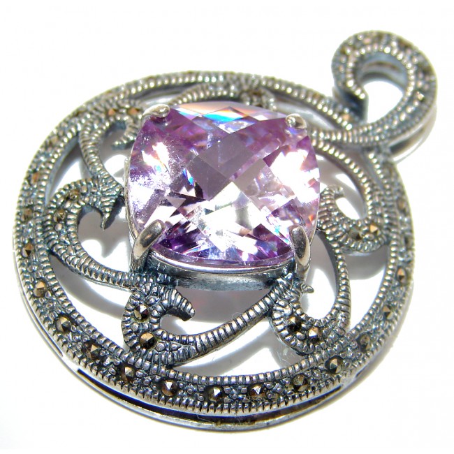 Genuine African Amethyst .925 Sterling Silver handcrafted pendant
