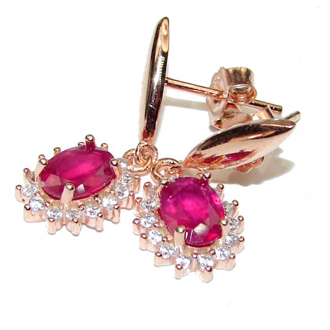 Carmen Incredible Authentic Ruby .925 Sterling Silver handmade earrings