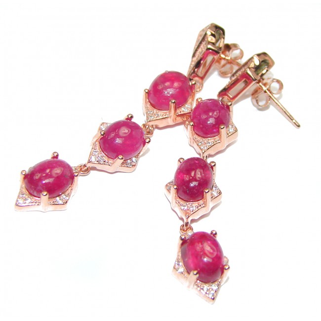 Incredible quality Ruby Gold over .925 Sterling Silver handcrafted earrings