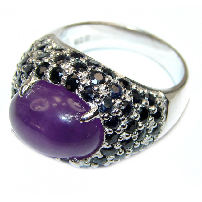 Authentic Amethyst .925 Sterling Silver handmade Ring size 9
