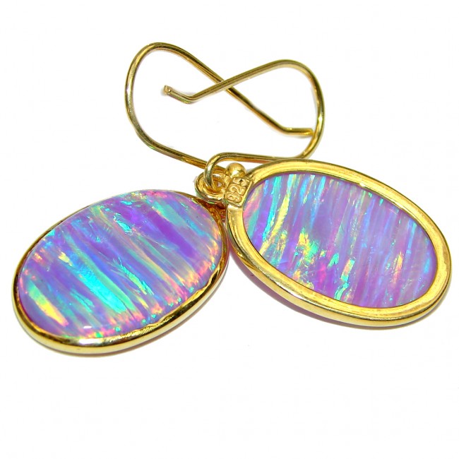Classy Design Opal .925 Sterling Silver handmade earrings