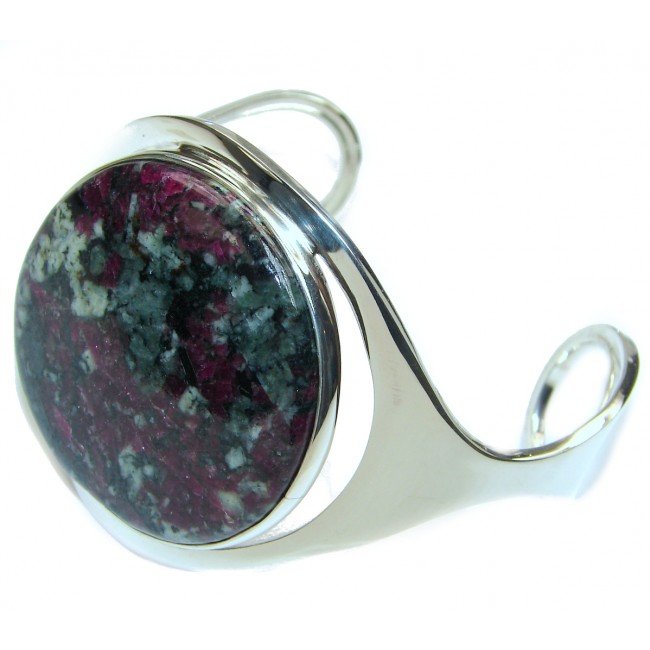 Beauty of Nature Ruby in Zoisite .925 Sterling Silver handmade Bracelet / Cuff