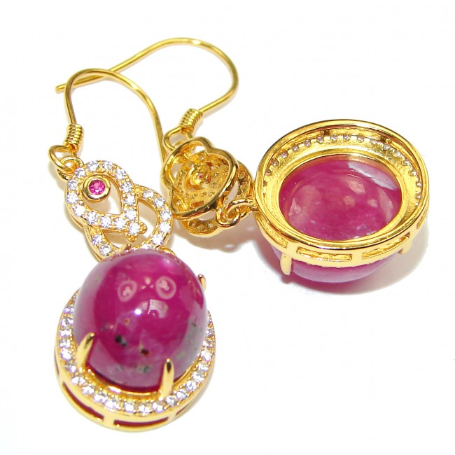 Incredible quality authentic Ruby Gold over .925 Sterling Silver handcrafted earrings
