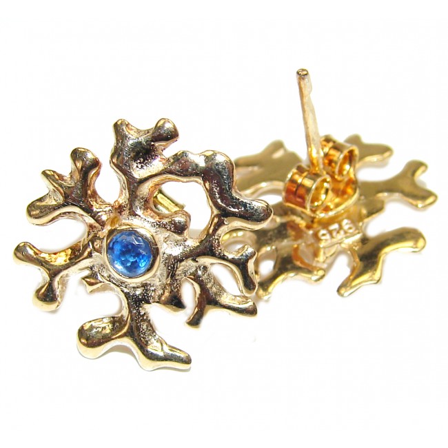 Delicate Golden Reefs Kyanite 18K Gold over .925 Sterling Silver earrings