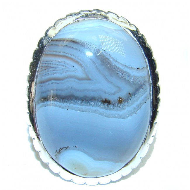 Huge Agate Sterling Silver Ring s. 6