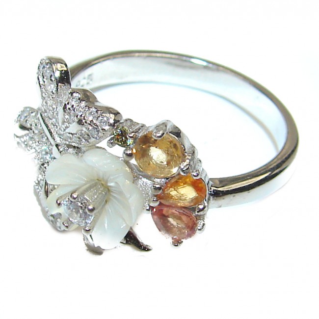 Blister Pearl .925 Sterling Silver handmade ring size 8