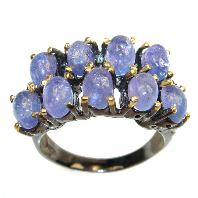 Authentic Tanzanite .925 Sterling Silver handmade Ring s. 8