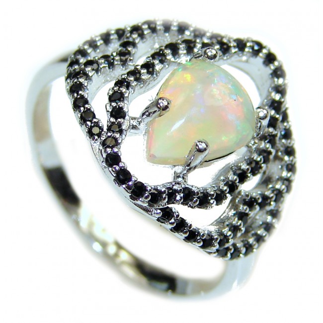 Open Sky authentic Ethiopian Opal Sapphire .925 Sterling Silver handcrafted ring size 9
