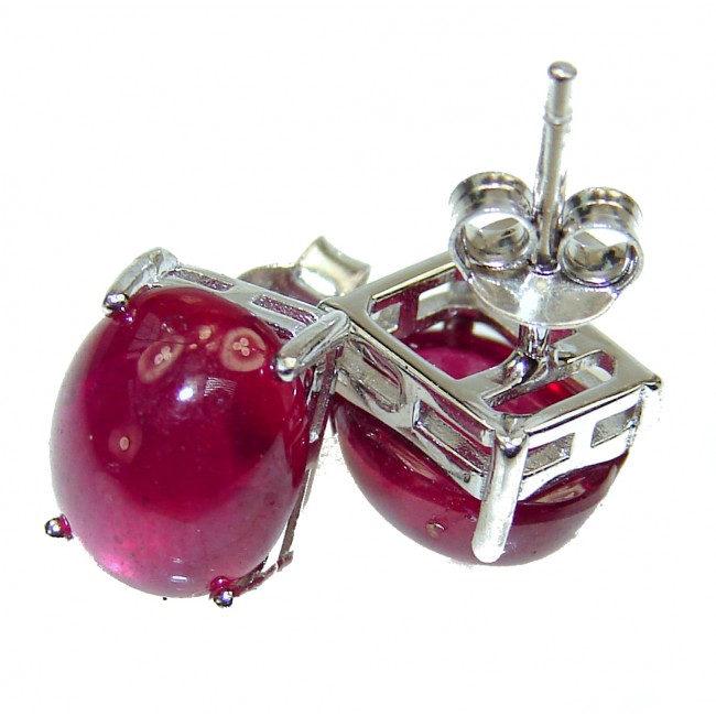 Incredible quality authentic Ruby .925 Sterling Silver handcrafted earrings