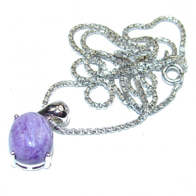 Purple Siberian Charoite Sterling Silver handmade Necklace