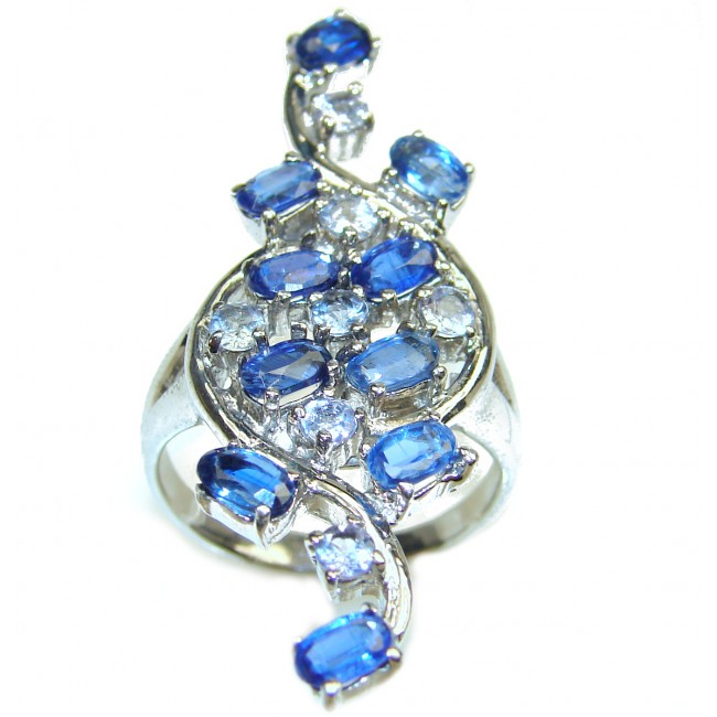 Authentic Australian Blue Kyanite .925 Sterling Silver handmade Ring s. 7
