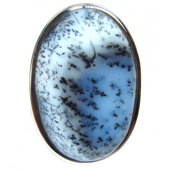 Top Quality Dendritic Agate .925 Sterling Silver handcrafted Ring s. 9 1/4