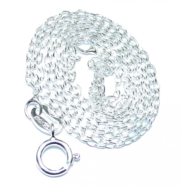 Cable design Sterling Silver Chain 20'' long, 1 mm wide