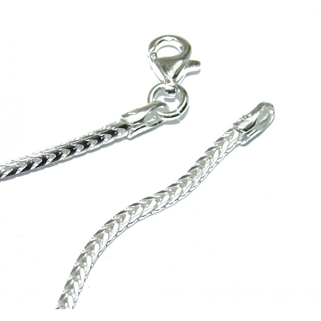Real Snake Sterling Silver Chain 16" long, 2 mm wide