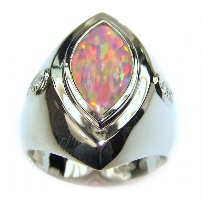 Australian Doublet Opal .925 Sterling Silver handcrafted ring size 6 1/2