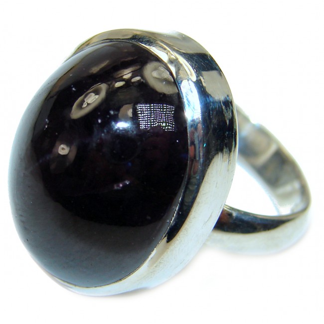 Majestic Authentic Onyx .925 Sterling Silver handmade Ring s. 7 adjustable