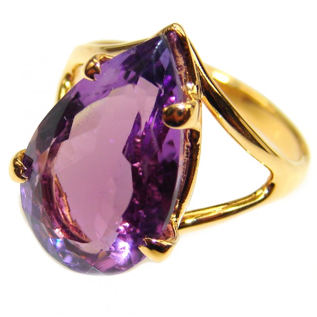 Authentic Oval cut 22ctw Amethyst .925 Sterling Silver brilliantly handcrafted ring s. 8