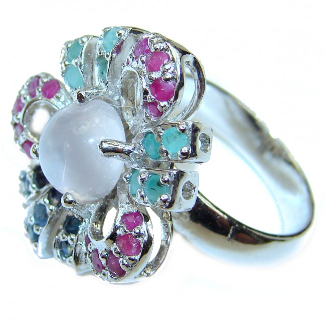 Majestic Bliss Authentic Rose Quartz .925 Sterling Silver Ring size 9