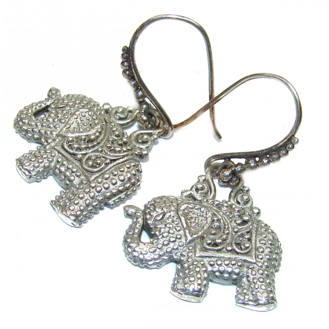 Elephants .925 Sterling Silver handcrafted earrings