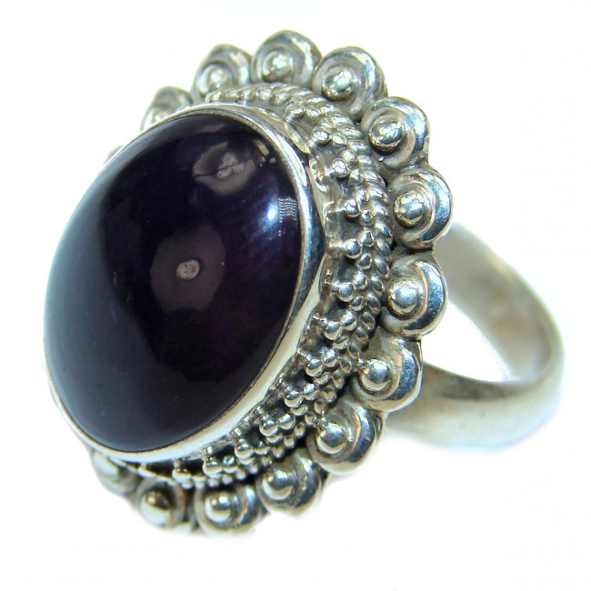 Amethyst .925 Sterling Silver handcrafted ring size 7 1/4