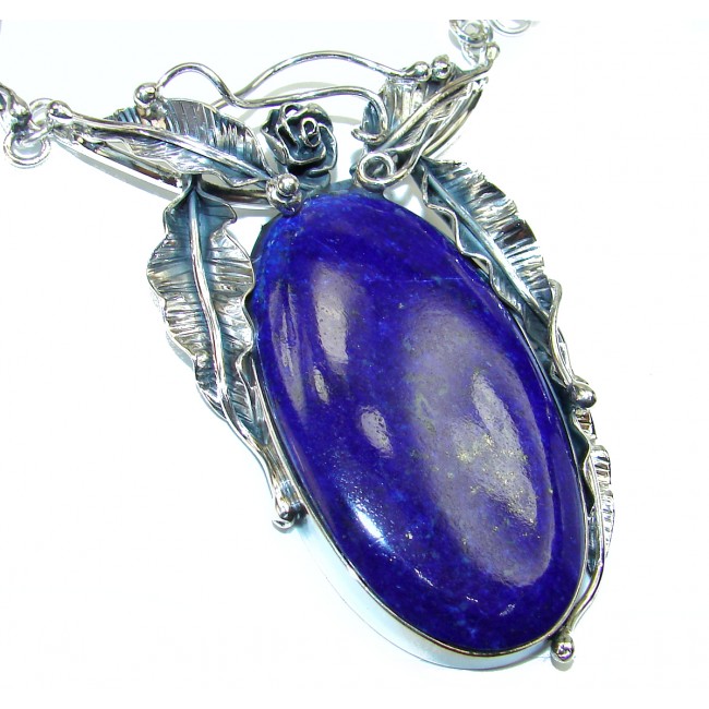 BEST QUALITY authentic Lapis Lazuli .925 Sterling Silver handmade Necklace