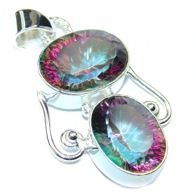 Magical Aurora Topaz .925 Sterling Silver handcrafted Pendant