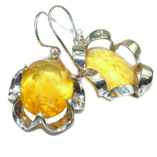 Sunny Day Yellow Quartz Sterling Silver earrings
