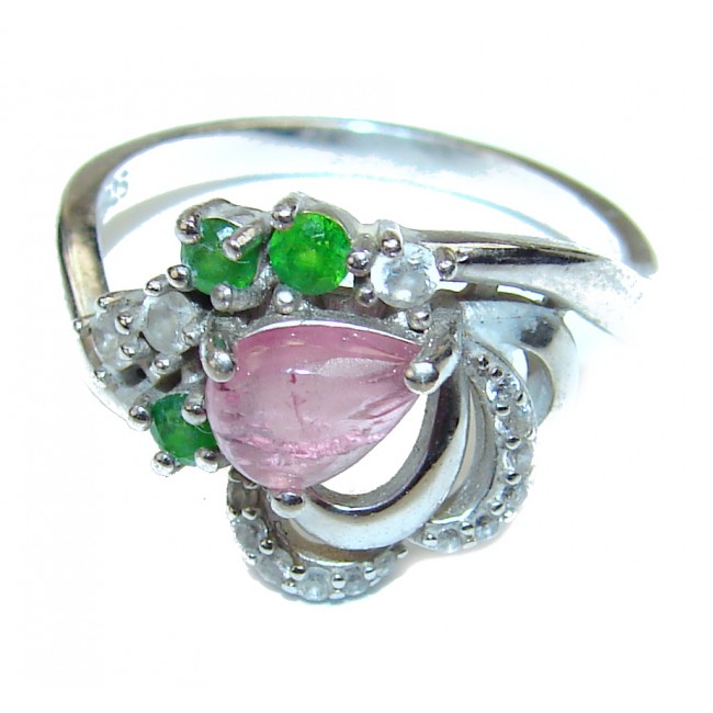 unique Ruby .925 Sterling Silver handcrafted Ring size 7