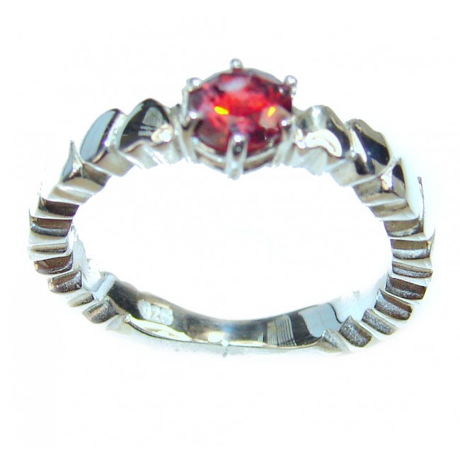 Majestic Authentic Garnet .925 Sterling Silver handmade Ring s. 6
