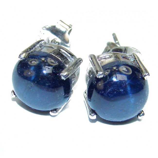 Authentic 8.5 carat Sapphire .925 Sterling Silver handcrafted earrings