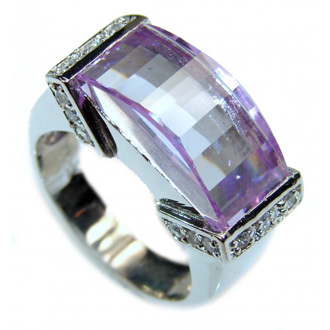 Best quality Purple Quartz .925 Sterling Silver handcrafted Ring Size 7