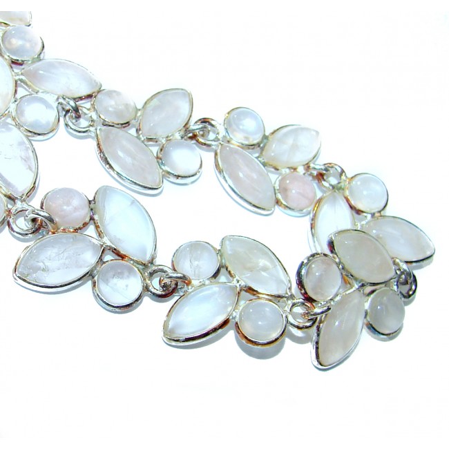 Genuine Rose Quartz .925 Sterling Silver handmade Necklace