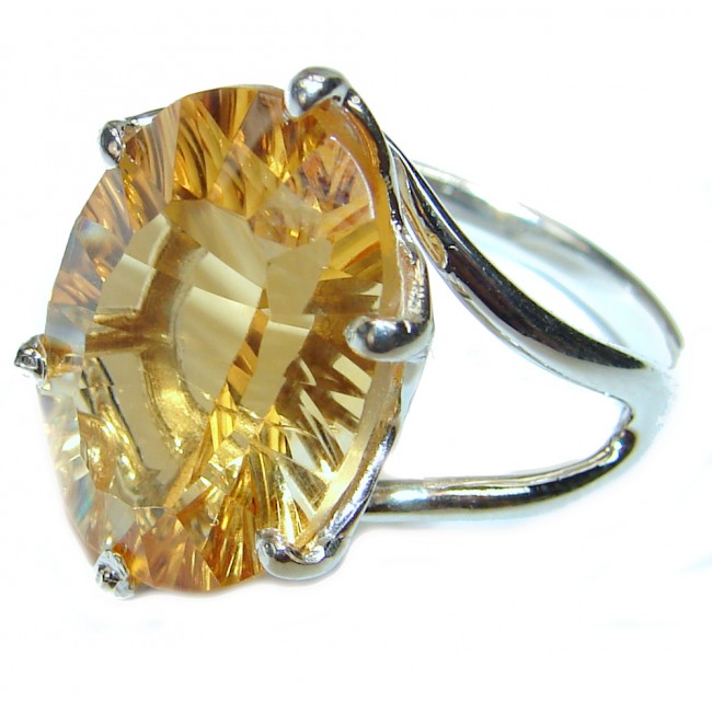 Golden Waves Excellent quality Authentic Topaz Sterling Silver Ring s. 8