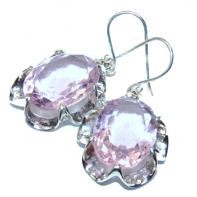 Sublime Pink Topaz .925 Sterling Silver handmade earrings