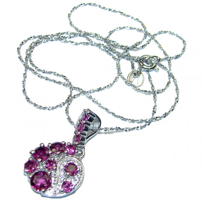 Sublime Garnet .925 Sterling Silver handmade Necklace