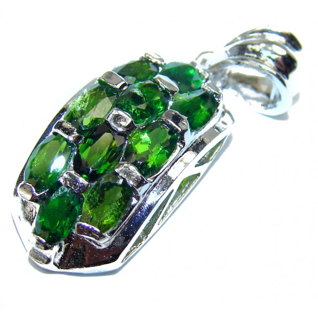 Authentic Chrome Diopside .925 Sterling Silver Pendant