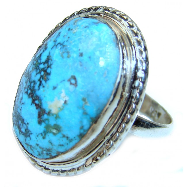 Authentic Turquoise .925 Sterling Silver ring; s. 8